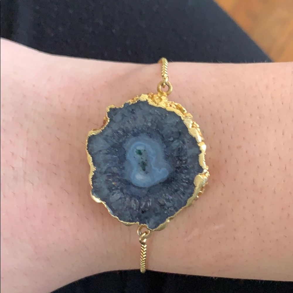 Navy stone bracelet